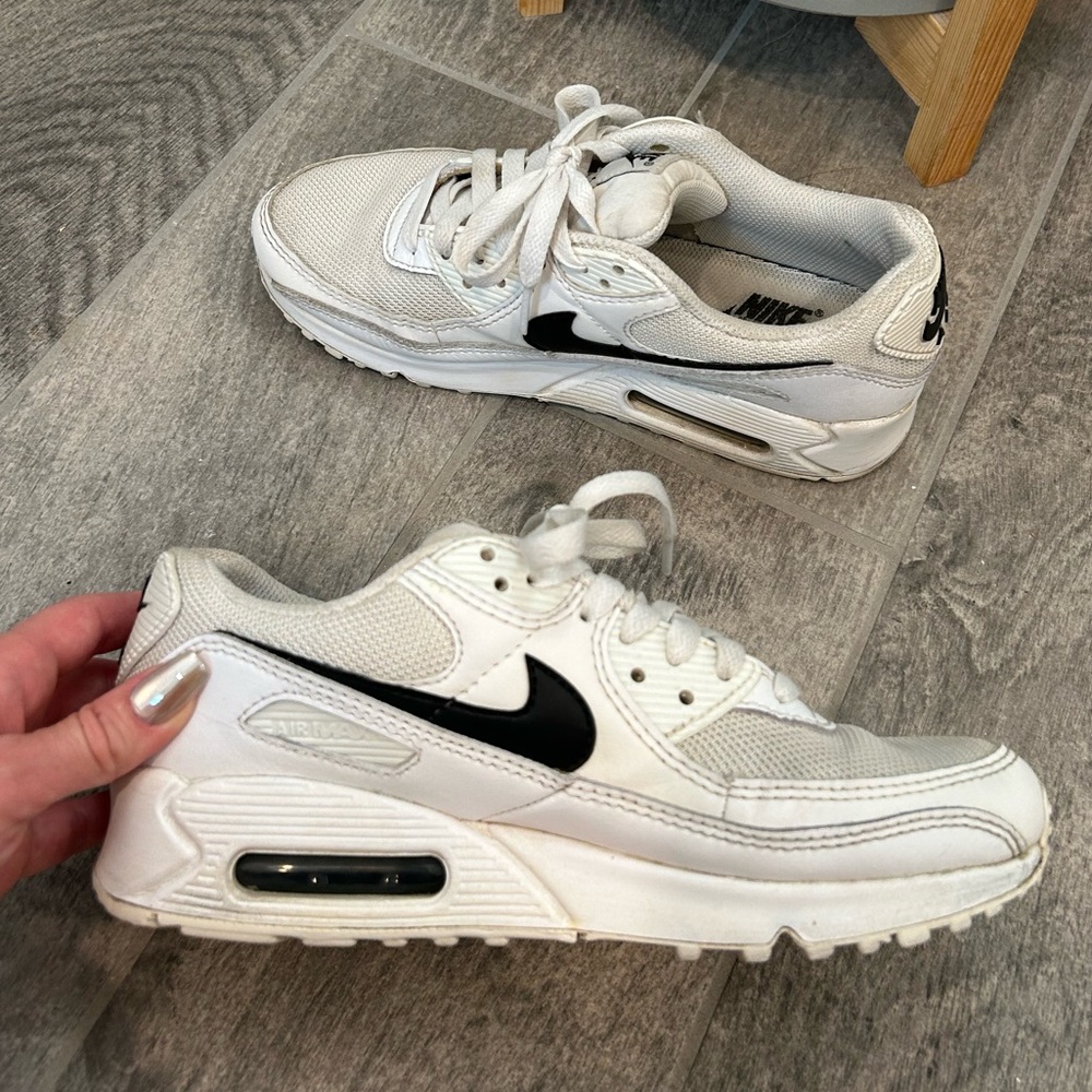 Nike Air Max 90 White and Black Sneakers